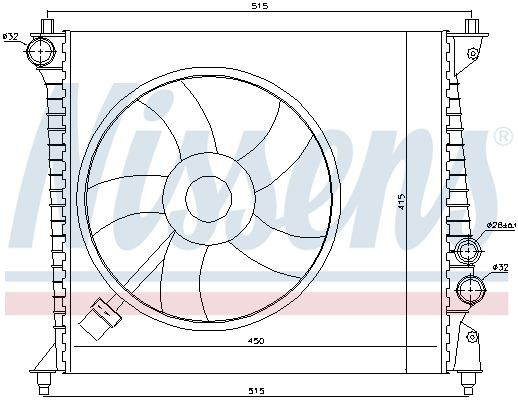Купити 1322082 Polcar Радіатор двигуна