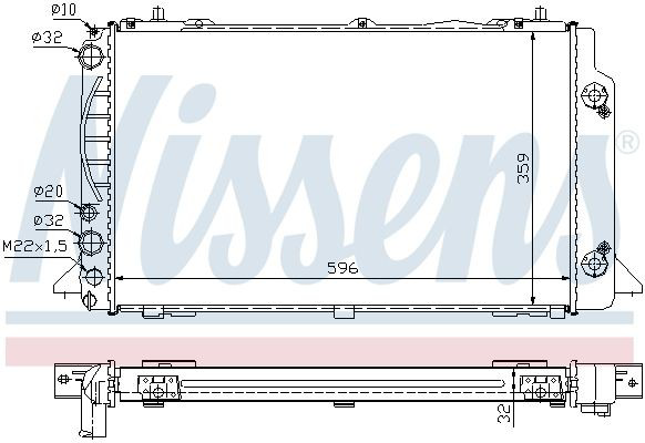 Радіатор основний Nissens 60448A ціна, від 85.70 USD