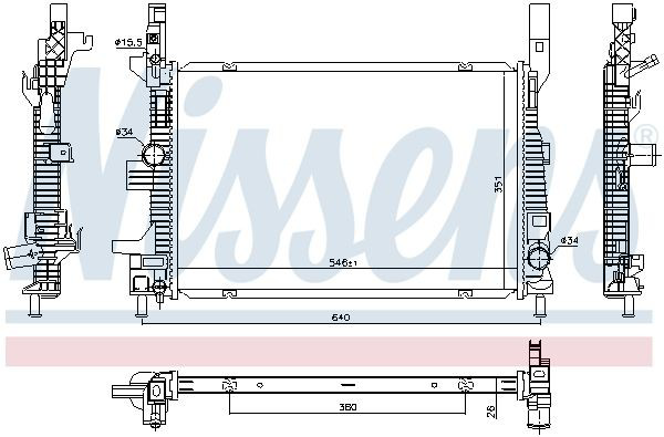 Радіатор охолодження Nissens 606033