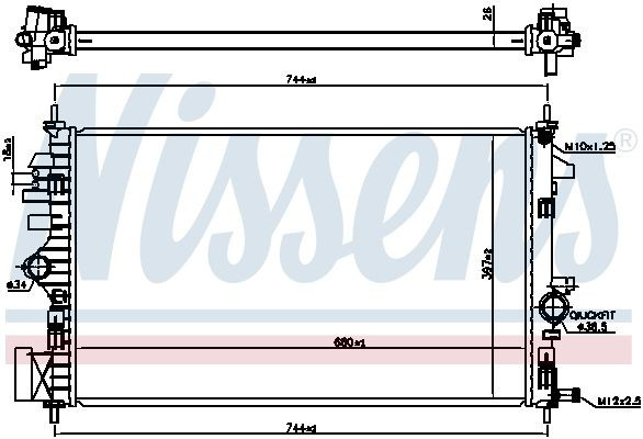 Радіатор основний Nissens 606047 ціна, від 98.42 USD