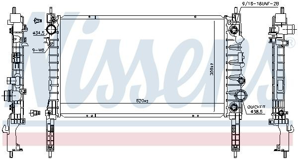Радіатор основний Nissens 606053 ціна, від 190.59 USD