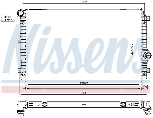 Радіатор охолодження Nissens 606084