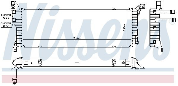 Купити 606087 Nissens Радіатор охолодження, додатковий