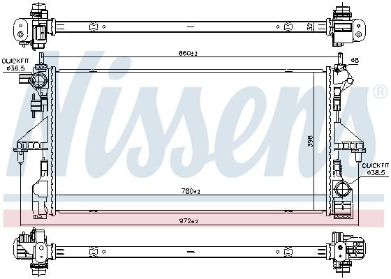 Радіатор охолодження Nissens 606171