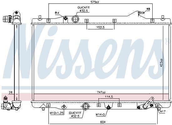 Радіатор охолодження Nissens 606216