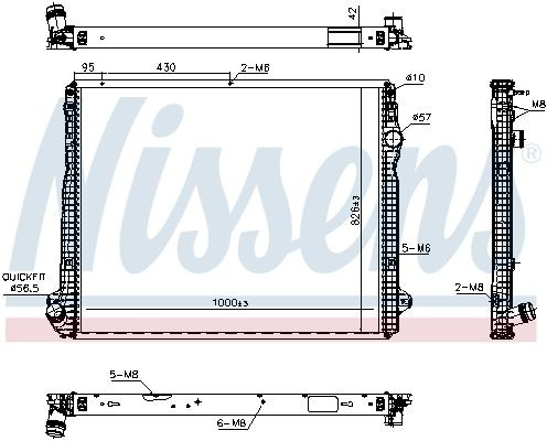 Радіатор охолодження Nissens 606322