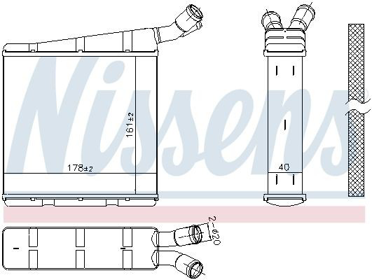 Радіатор охолодження, додатковий Nissens 606334 ціна, від 152.72 USD