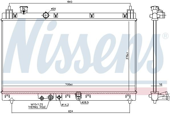 Радіатор основний Nissens 606519 ціна, від 63.62 USD