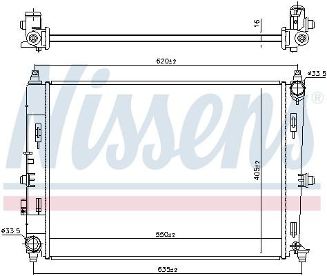 Купити 606528 Nissens Радіатор двигуна