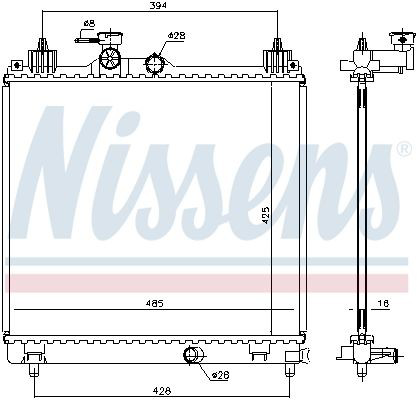 Радіатор охолодження Nissens 606550