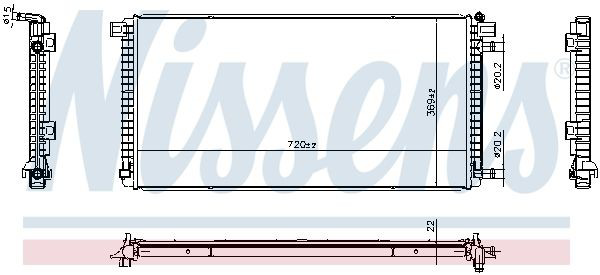 Радіатор охолодження Nissens 606787