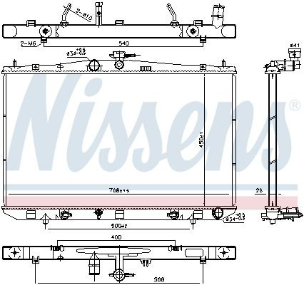 Радіатор основний Nissens 606822 ціна, від 112.50 USD