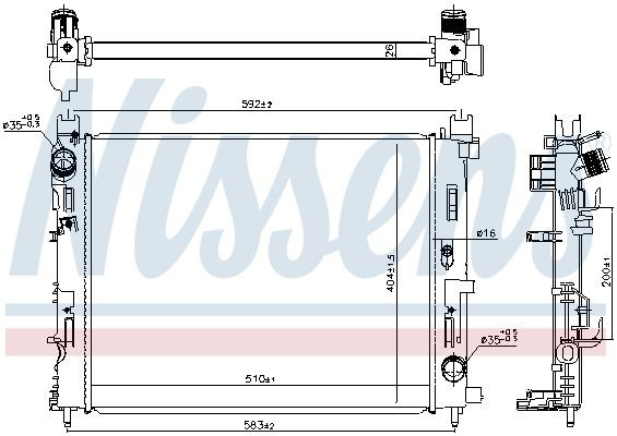 Радіатор основний Nissens 606845 ціна, від 80.46 USD