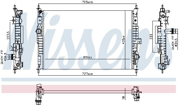 Радіатор охолодження Nissens 607088
