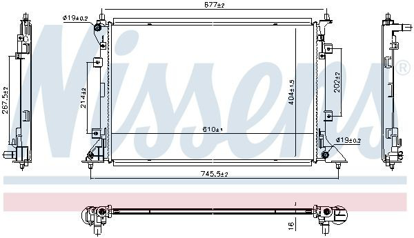 Радіатор охолодження Nissens 607104