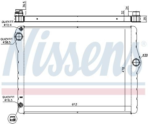Радіатор основний Nissens 60776 ціна, від 273.16 USD