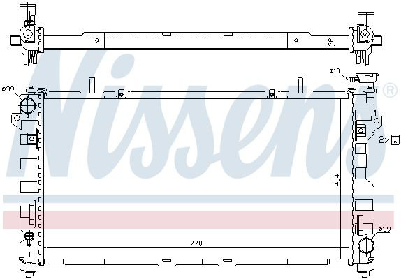 Радіатор основний Nissens 61025 ціна, від 124.81 USD