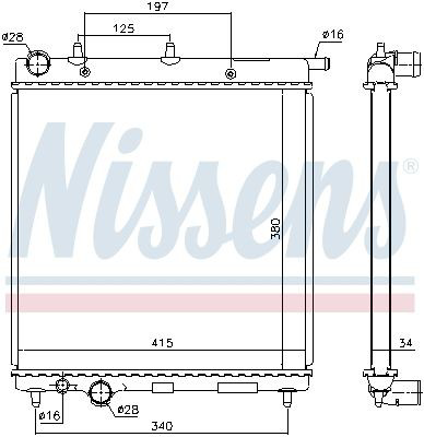 Купити 61279 Nissens Радіатор двигуна