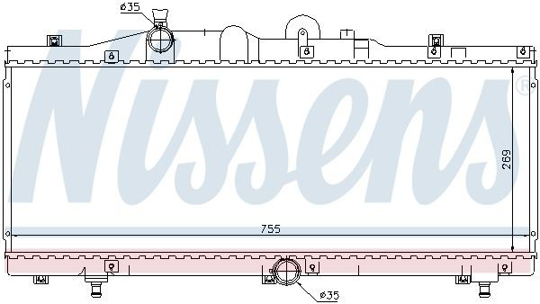 Радіатор охолодження Nissens 61671