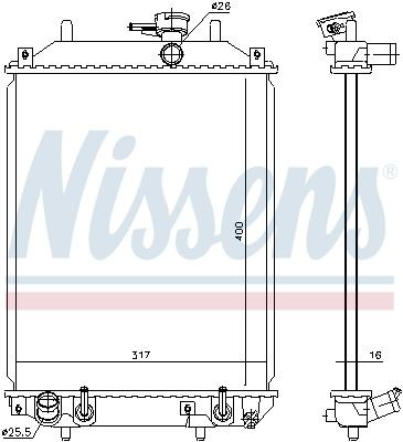 61739 Nissens Радіатор охолодження двигуна