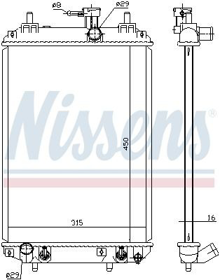 Радіатор основний Nissens 617547 ціна, від 78.56 USD