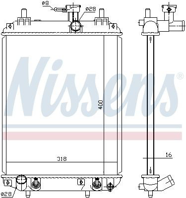 Радіатор охолодження Nissens 617548