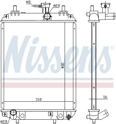 Радіатор охолодження Nissens 617549