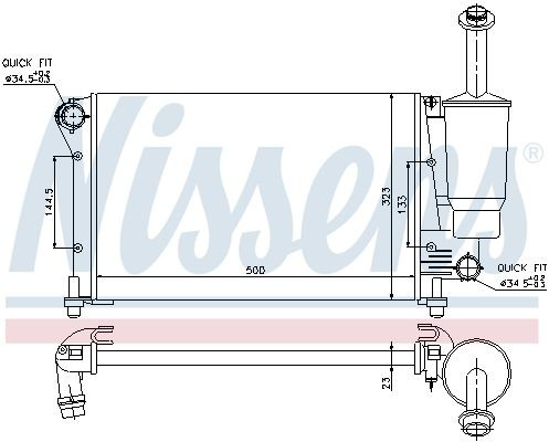 Радіатор основний Nissens 617845 ціна, від 57.49 USD