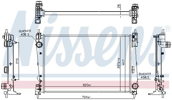Радіатор охолодження Nissens 617868