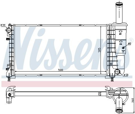 Радіатор основний Nissens 61923 ціна, від 50.61 USD