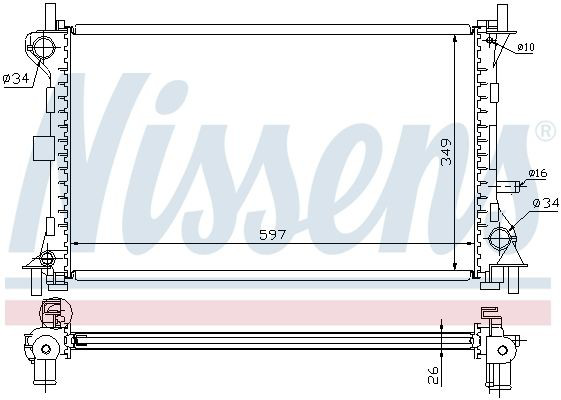 Радіатор охолодження Nissens 62073A