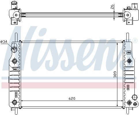 62105 Nissens Радіатор охолодження двигуна