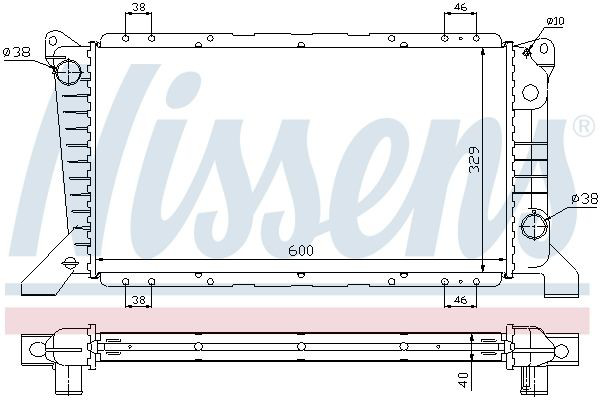 Радіатор охолодження Nissens 62241A