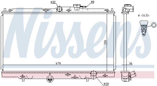 Радіатор основний Nissens 62258 ціна, від 73.72 USD