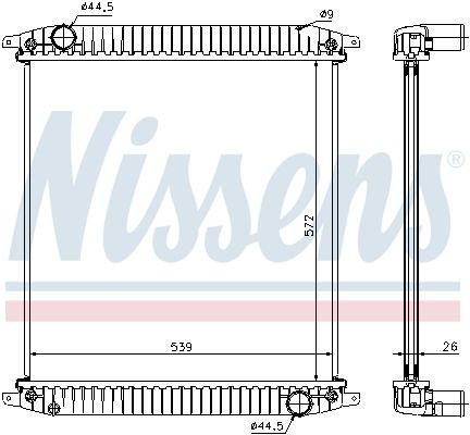 Радіатор основний Nissens 62341A ціна, від 162.07 USD