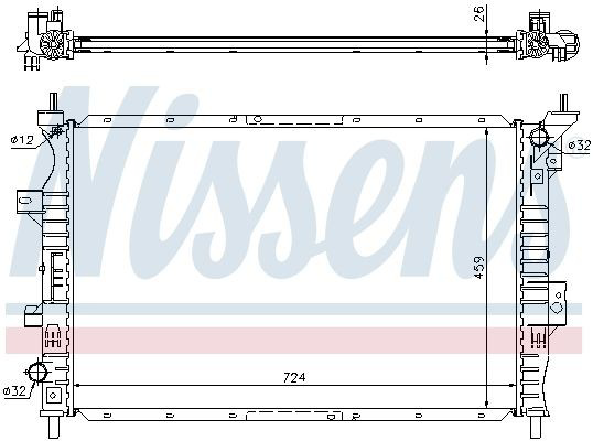 Радіатор основний Nissens 62357 ціна, від 189.47 USD