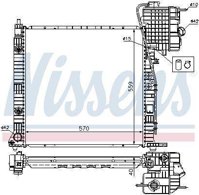 Радіатор охолодження Nissens 62561A