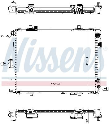 Радіатор охолодження Nissens 62582A