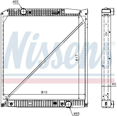 62652A Nissens Радіатор охолодження двигуна