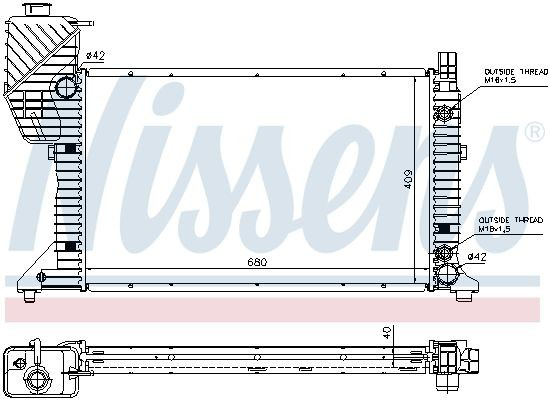 Радіатор основний Nissens 62686A ціна, від 98.06 USD