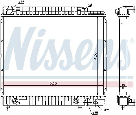 62724A Nissens Радіатор охолодження двигуна