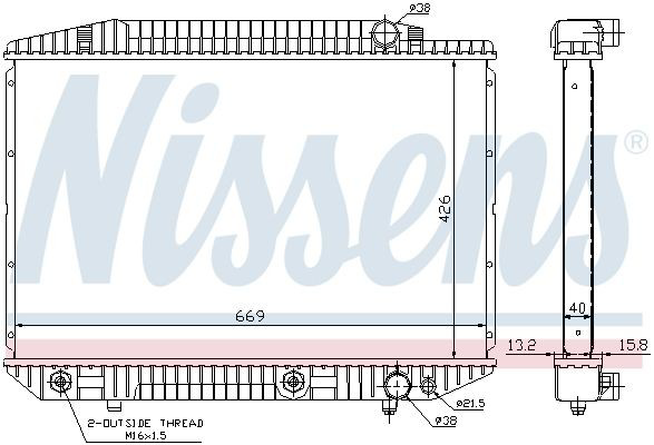 Радіатор охолодження Nissens 62727A