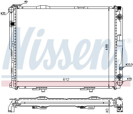 Радіатор основний Nissens 62762A ціна, від 174.42 USD