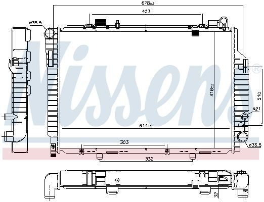 Радіатор основний Nissens 62765 ціна, від 137.83 USD