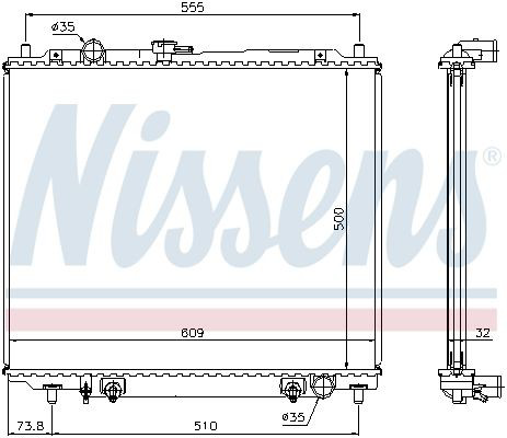 Радіатор охолодження Nissens 62853