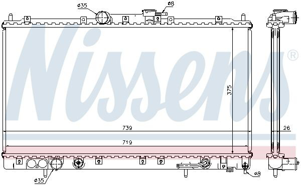 62869A Nissens Радіатор охолодження двигуна