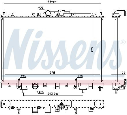 Радіатор охолодження Nissens 628986