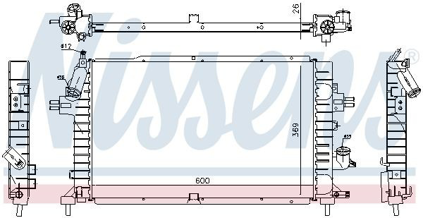Радіатор основний Nissens 63029A ціна, від 85.43 USD