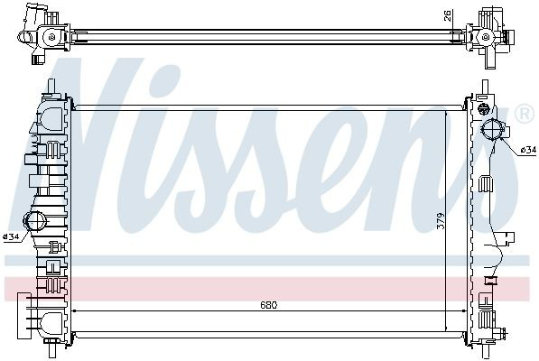 Радіатор охолодження Nissens 630714