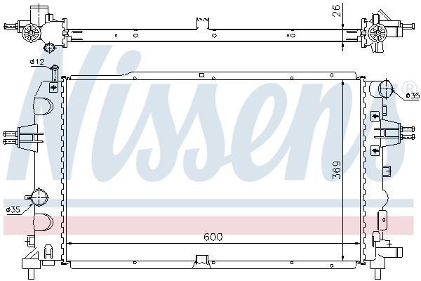 Радіатор 63111A Nissens